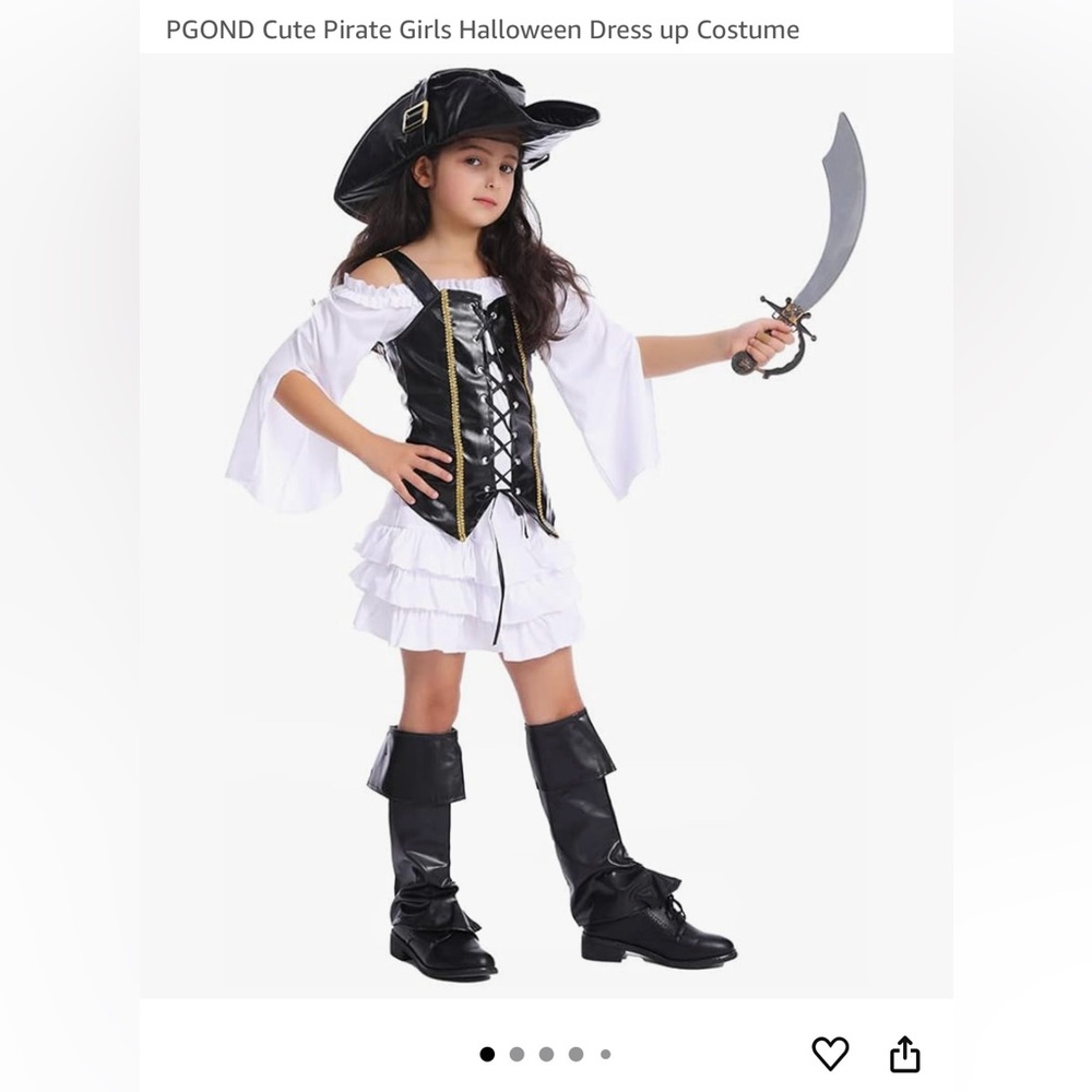 Pirate Kids Costume - Black and White